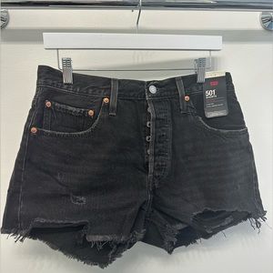 Levi Black Denim Shorts